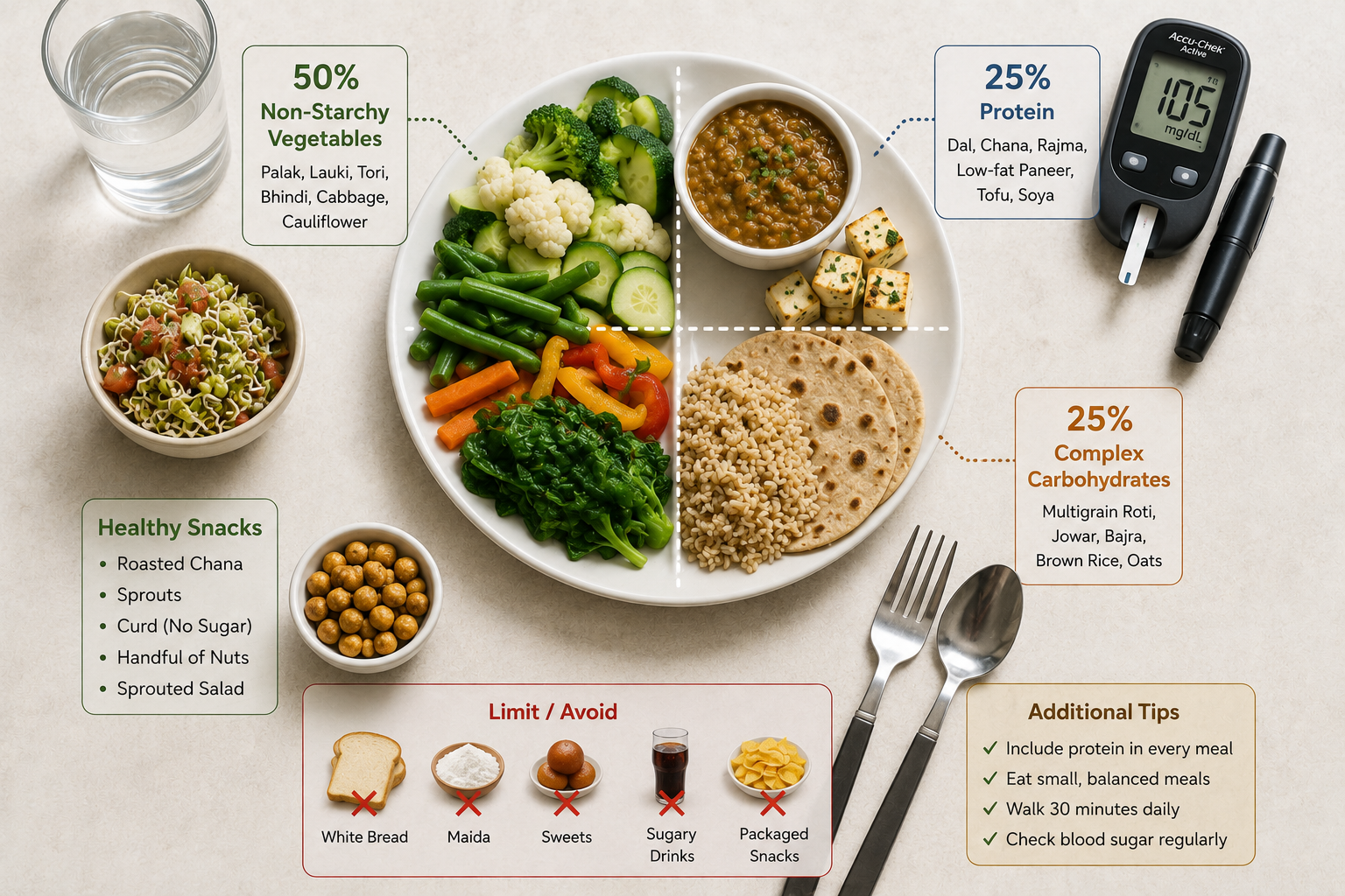 Diabetes-Friendly Plate